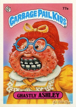 Ghastly Ashley Garbage Pail Kids sticker card 77a