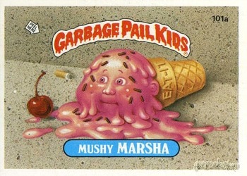 Mushy Marsha Garbage Pail Kids sticker card 101a