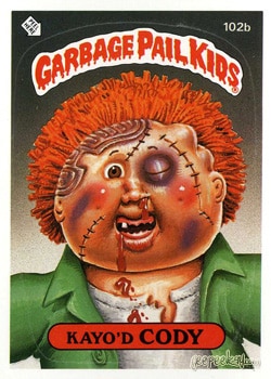 Kayo'd Cody Garbage Pail Kids sticker card