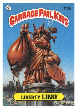 Liberty Libby Garbage Pail Kids sticker card 113b