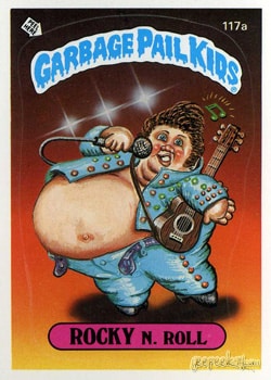 Rocky N. Roll Garbage Pail Kids sticker card 117a