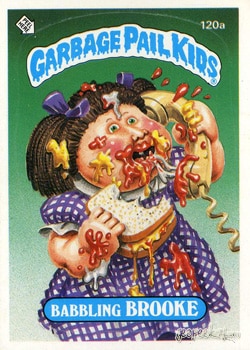 Babbling Brooke Garbage Pail Kids sticker card 120a