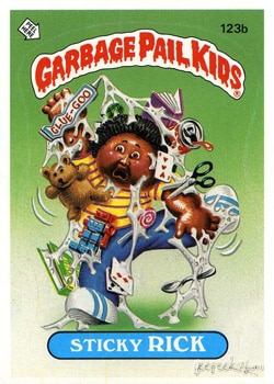 Sticky Rick Garbage Pail Kids sticker card