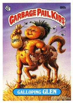 Galloping Glen Garbage Pail Kids sticker card 86b