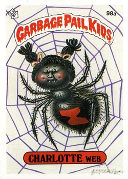 Charlotte Web Garbage Pail Kids sticker card