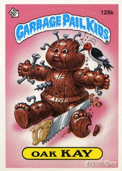 Oak Kay Garbage Pail Kids sticker card