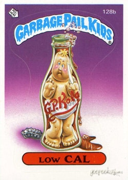 Low Cal Garbage Pail Kids sticker card