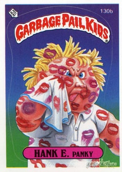 Hank E. Panky Garbage Pail Kids sticker card