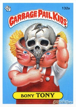 Bony Tony Garbage Pail Kids sticker card