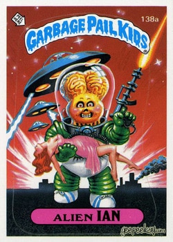Alien Ian Garbage Pail Kids sticker card, 1986