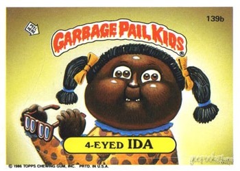 4-Eyed Ida Garbage Pail Kids sticker card 139b
