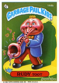 Rudy Toot Garbage Pail Kids sticker card