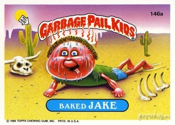 Baked Jake Garbage Pail Kids sticker card 146a