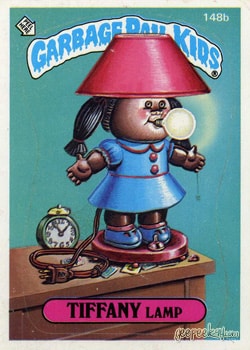 Tiffany Lamp Garbage Pail Kids sticker card