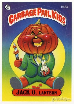 Jack O. Lantern Garbage Pail Kids sticker card