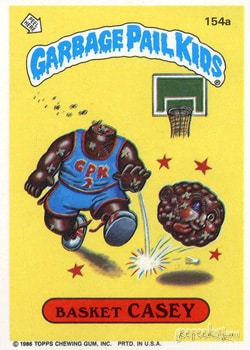 Basket Casey Garbage Pail Kids sticker card 154a