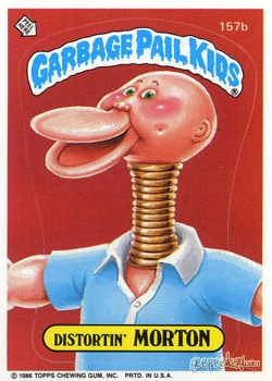 Distortin’ Morton Garbage Pail Kids sticker card