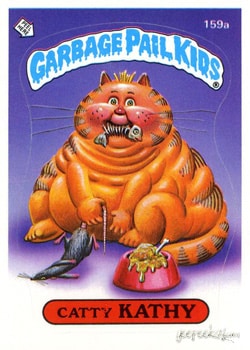Catty Kathy Garbage Pail Kids sticker card