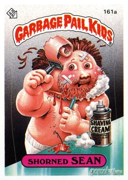 Shorned Sean Garbage Pail Kids sticker card