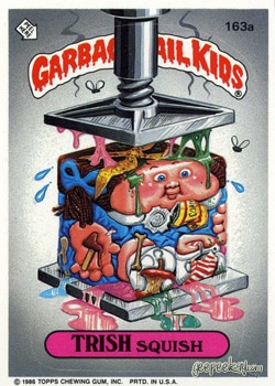 Trish Squish Garbage Pail Kids sticker card