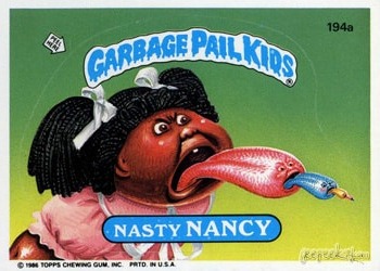 Razzin’ Roslyn Garbage Pail Kids sticker card 194a
