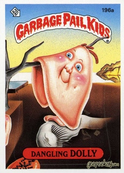 Dangling Dolly Garbage Pail Kids sticker card 196a