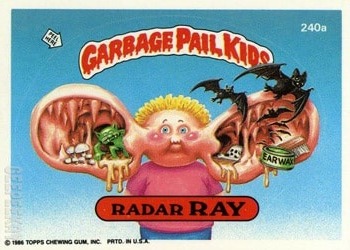 Radar Ray Garbage Pail Kids sticker card 240a