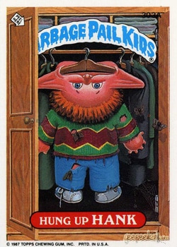 Hung Up Hank Garbage Pail Kids sticker card 303a