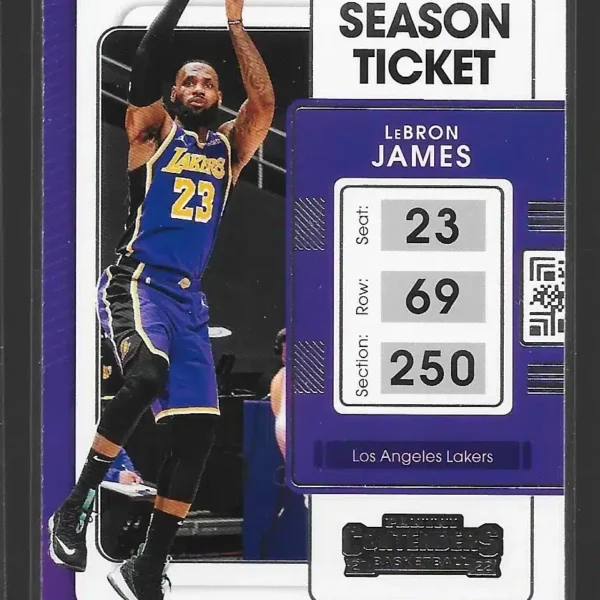 2021-22 Panini Contenders Season Ticket LeBron James #62 basketball card