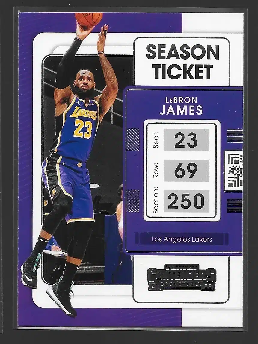 2021-22 Panini Contenders Season Ticket LeBron James #62 basketball card