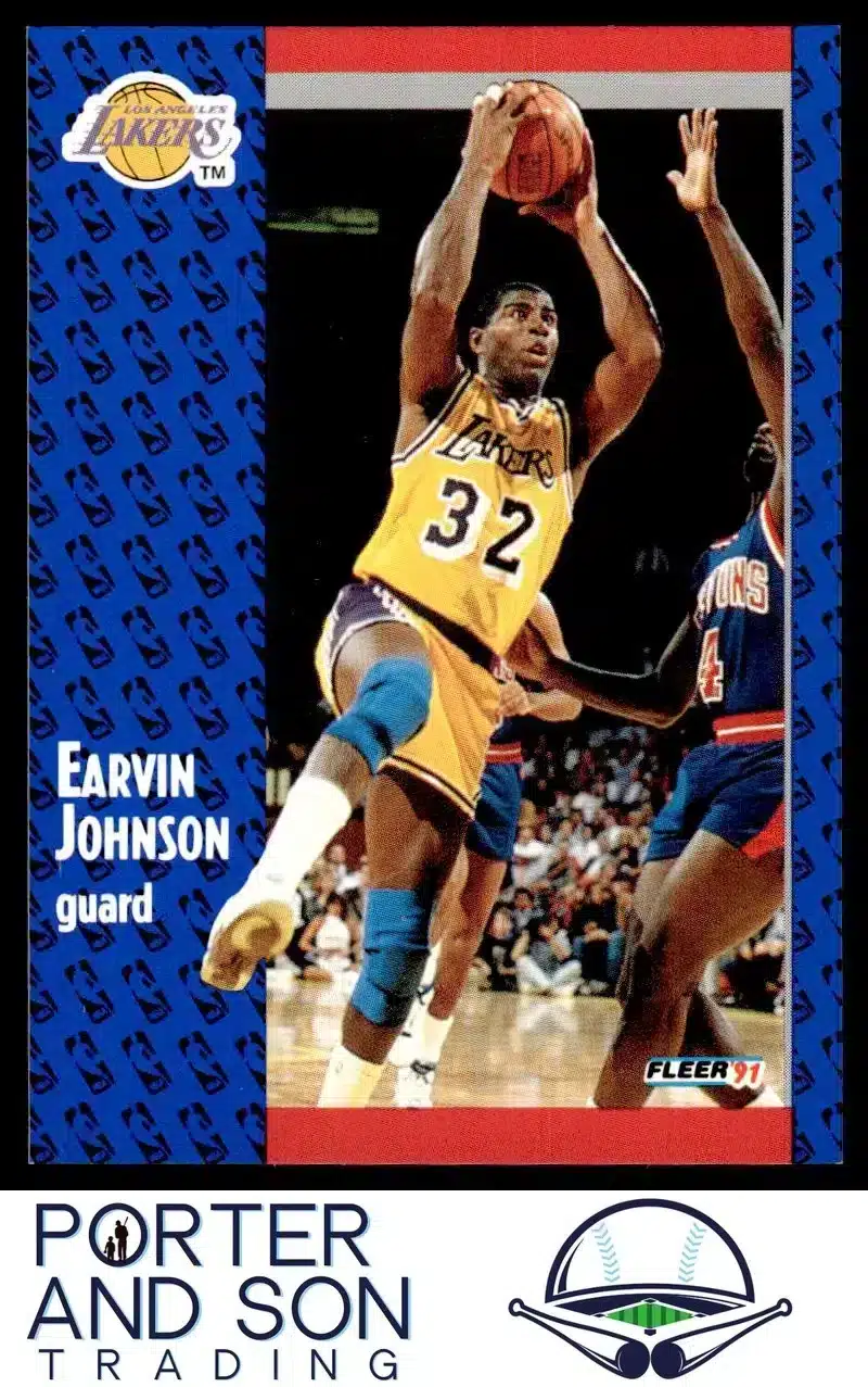 1991-92 Fleer #100 Earvin Johnson basketball card
