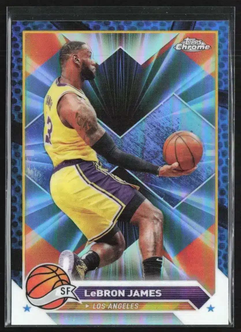 2023-24 Topps Chrome LeBron James #23 basketball card
