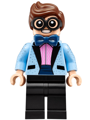 LEGO Dick Grayson minifigure, tuxedo, from The LEGO Batman Movie