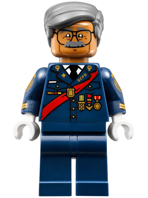 LEGO Commissioner Gordon minifigure, red sash, from The LEGO Batman Movie