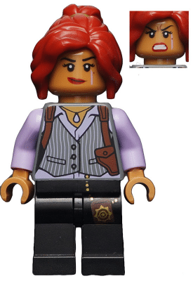 LEGO Barbara Gordon minifigure, pinstripe vest, from The LEGO Batman Movie