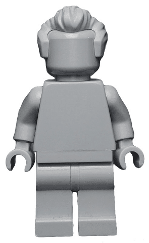 LEGO Arkham Asylum Statue minifigure, monochrome, from The LEGO Batman Movie
