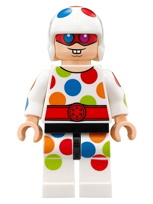 LEGO Polka-Dot Man minifigure from The LEGO Batman Movie