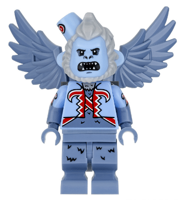 LEGO Flying Monkey minifigure, teeth bared, from The LEGO Batman Movie