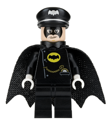 LEGO Alfred Pennyworth minifigure, batsuit, from The LEGO Batman Movie