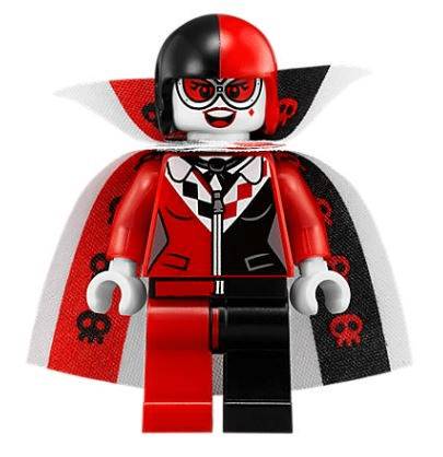 LEGO Harley Quinn minifigure, cannon ball suit, from The LEGO Batman Movie